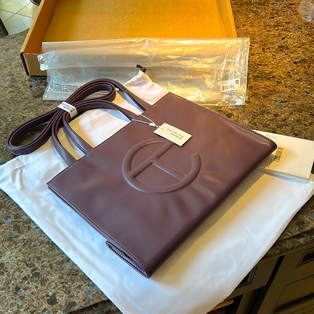 NWT Telfar Medium Shopper in Eggplant.